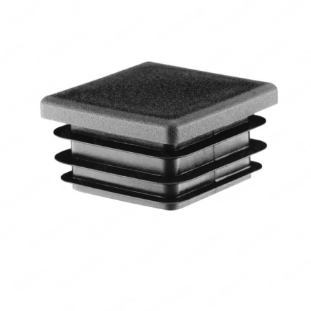 Tappo quadrato con lamelle 50x50 mm Nero 10 pezzi