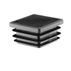 Tappo quadrato con lamelle 10x10 mm Nero 10 pezzi