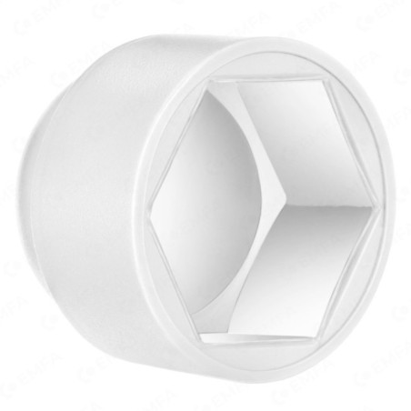 Cappucci protettivi per bulloni M20 chiave di misura 30 Bianco 100 pezzi Tappo di plastica bianco, per mobili e strutture metalliche, dimensione