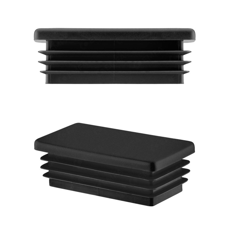 Tappi con lamelle rettangolari 50x120 mm Nero Tappi con lamelle rettangolari 50x120 mm Nero