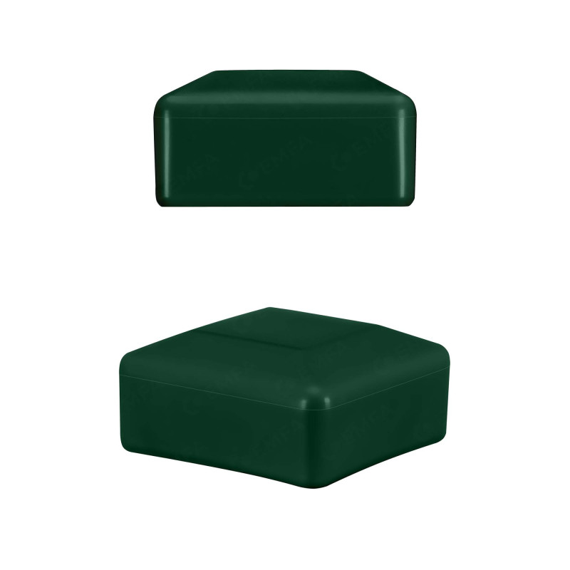 Cappucci per palo quadrato 60x60 mm Verde 10 pezzi