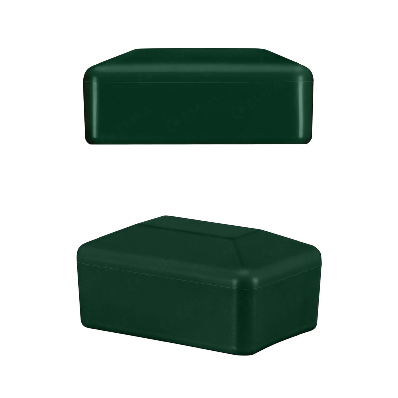 Cappucci per palo rettangolare 60x80 mm Verde