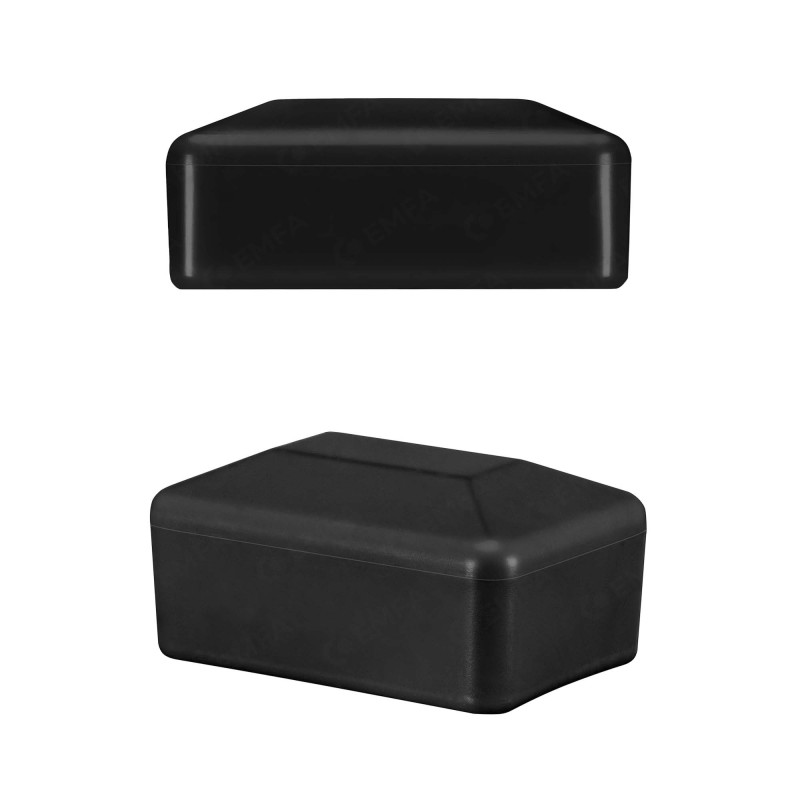 Cappucci per palo rettangolare 60x80 mm Nero