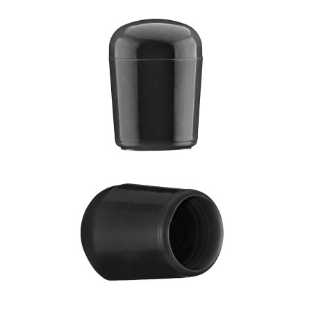 Tappi terminali per tubi rotondi PVC 10 mm Nero 10 pezzi