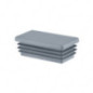 Tappi con lamelle rettangolari 25x80 mm Grigio 10 pezzi