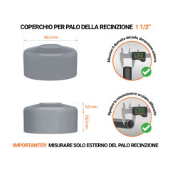 Tappo per palo rotondo 1 1/2" di colore Verde, realizzato in polietilene di alta qualità - resistente alle intemperie. Scopri tutta la nostra selezione!