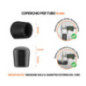 Tappi di chiusura Nero per tubi rotondi con diametro esterno 4 mm, con dimensioni e guida per la corretta misurazione.