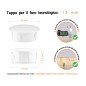 Tappo di plastica Bianco per fori da 16x13 mm, Tappi di chiusura, tappo per foro, copricapo per fori del diametro di 16x13 mm, coperture per viti, Tappi di plastica Bianco per fori da 16x13 mm, Tabella delle dimensioni tecniche e guida alla misurazione corretta