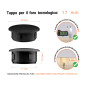 Tappi di plastica per fori da 17 mm Nero 50 pezzi Tappo di plastica Nero per fori da 20x17 mm, Tappi di chiusura, tappo per foro, copricapo per fori del diametro di 20x17 mm, coperture per viti, Tappi di plastica Nero per fori da 20x17 mm, Tabella delle dimensioni tecniche e guida alla misurazione corretta
