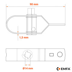 Tenditore con una lunghezza di 90 mm con garanzia di dieci anni!