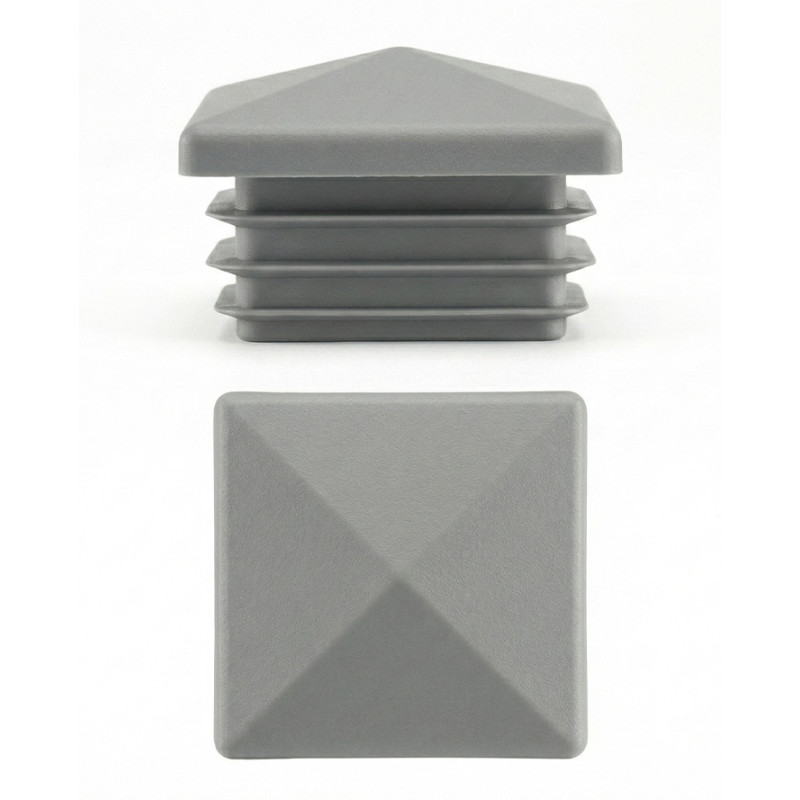 Tappo piramidale per tubi quadri in PE 30x30 Grigio Tappo piramidale per tubi quadri in PE 30x30 Grigio