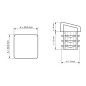 Tappo quadrato inclinato 20x20 mm Nero Tappo quadrato inclinato 20x20 tappo quadrato angolato 20x20 EMFA GmbH