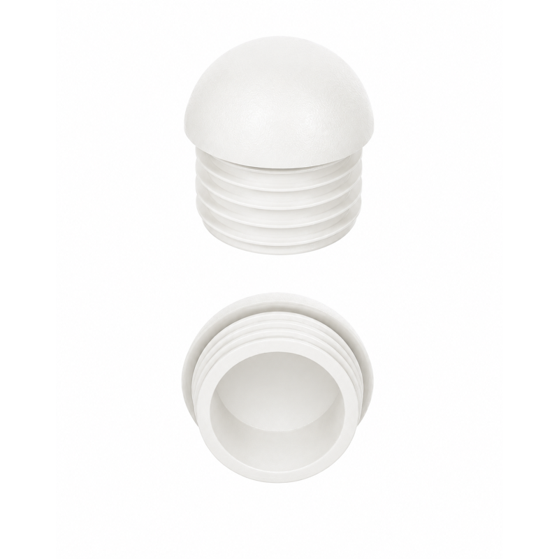 Tappo semisferico per tubi tondi 40 mm Bianco Tappo semisferico per tubi tondi 40 mm Bianco