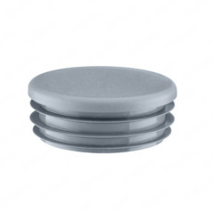 Tappo in plastica Grigio per tubo rotondo da 2 1/2". Tappi di chiusura in plastica per tubi, inserti per tubi rotondi, tappi di 