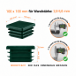 Tappo quadrato con lamelle 100x100 mm Verde Tappi di chiusura quadrati per sezione scatolare in acciaio 100x100 mm. Tappi quadrati colore Verde per tubi, tappi in plast