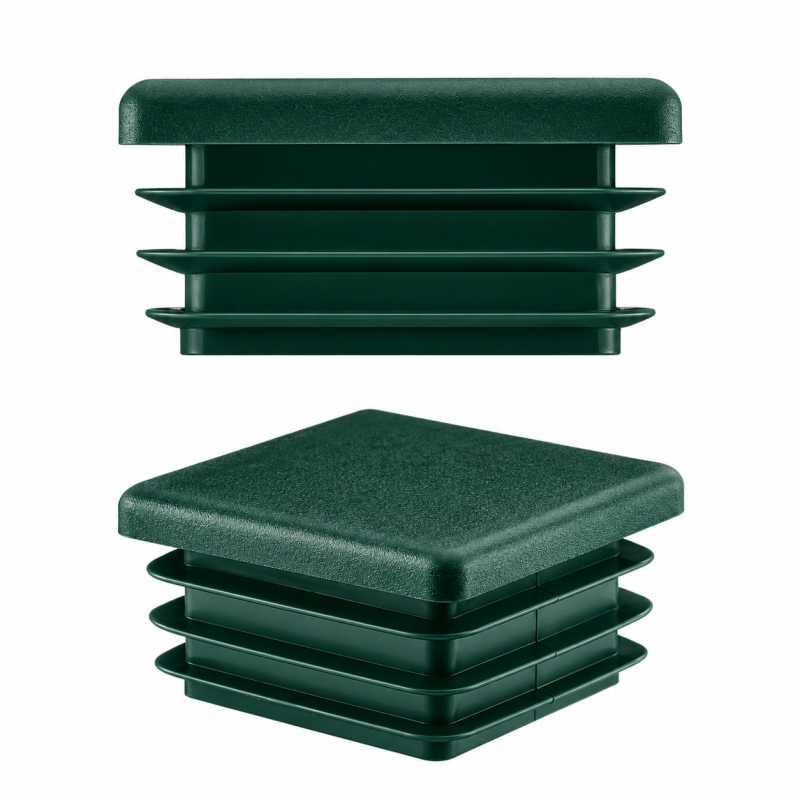 Tappo quadrato con lamelle 50x50 mm Verde Tappo quadrato con lamelle 50x50 mm Verde