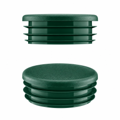 Tappo in plastica Verde per tubo rotondo da 76 mm. Tappi di chiusura in plastica per tubi, inserti per tubi rotondi, tappi di ch