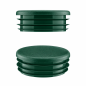 Tappo in plastica Verde per tubo rotondo da 76 mm. Tappi di chiusura in plastica per tubi, inserti per tubi rotondi, tappi di ch
