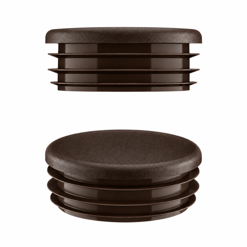 Tappi con lamelle rotondi 50 mm Marrone