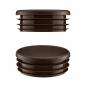 Tappi con lamelle rotondi 60 mm Marrone Tappo in plastica Marrone per tubo rotondo da 60 mm. Tappi di chiusura in plastica per tubi, inserti per tubi rotondi, tappi d