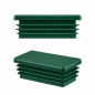 Tappi con lamelle rettangolari 20x40 mm Verde Tappi di chiusura rettangolari per sezione scatolare in acciaio 20x40 mm. Tappi rettangolari colore Verde per tubi, tappi in