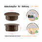 Tappi di plastica per fori da 15 mm Marrone Tappo di plastica colore Marrone, 18x15 mm - Garanzia di 10 anni!