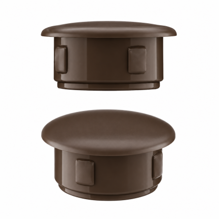 Tappo di plastica colore Marrone, 24x20 mm - Garanzia di 10 anni!