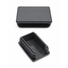 Tappo lamellare rettangolare con intaglio e piega per pali da recinzione 60x40 mm tappo rettangolare per pali EMFA GmbH