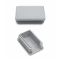 Tappo lamellare rettangolare con intaglio e piega per pali da recinzione 60x40 mm tappo rettangolare per pali EMFA GmbH