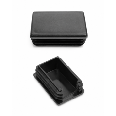 Tappo lamellare rettangolare con intaglio e piega per pali da recinzione 60x40 mm tappo rettangolare per pali EMFA GmbH