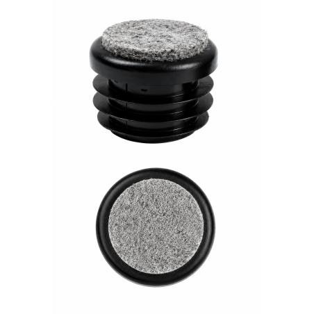 Tappo lamellare per tubo tondo con feltro 25 mm Nero Tappo lamellare per tubo tondo con feltro 25 mm tappo per tubo tondo 25 EMFA GmbH