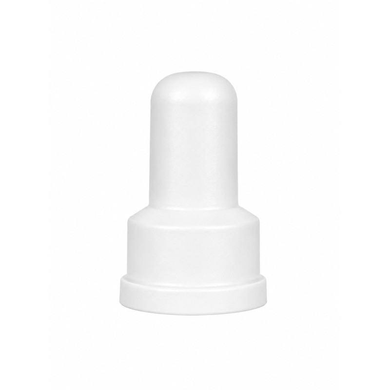 Copridado e coprivite allungato con sede per rondella in PE M27 H60 Bianco Copridado e coprivite allungato con sede per rondella in PE M27 H60 Bianco