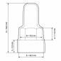 Copridado e coprivite allungato con sede per rondella in PE M12 H54 coprivite in polietilene M12 EMFA GmbH