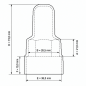 Copridado e coprivite allungato con sede per rondella in PE M18 H73 coprivite in polietilene M18 EMFA GmbH