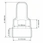 Copridado e coprivite allungato con sede per rondella in PE M27 H100 coprivite in polietilene M27 EMFA GmbH