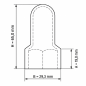 Copridado e coprivite allungato con sede per rondella in PE M20 H60 coprivite allungato M20 EMFA GmbH