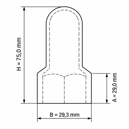 Copridado e coprivite allungato con sede per rondella in PE M20 H70 Nero Copridado e coprivite allungato con sede per rondella in PE M20 H70 coprivite allungato M20 EMFA GmbH