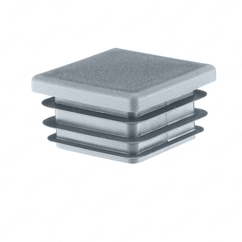 10 Tappi Quadrati Per Tubi 45x45mm Con Lamelle - In Polietilene Per Spessori 1-3mm, Design61