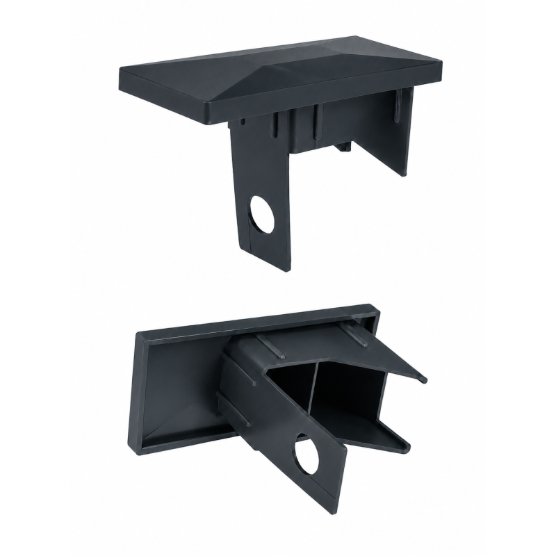 Tappo interno rettangolare per palo di recinzione con foro 40x60 mm Antracite