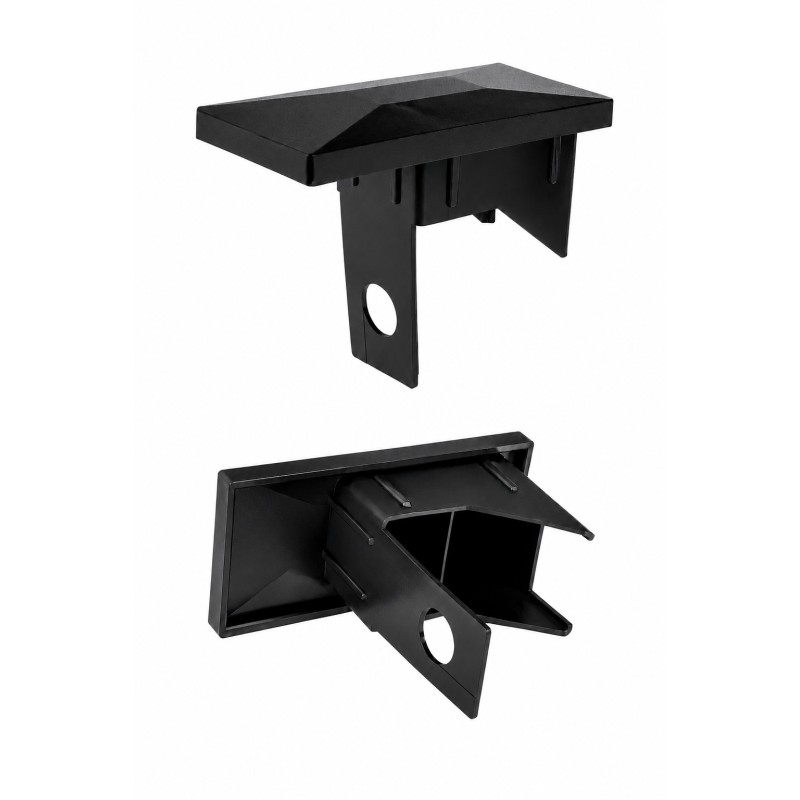 Tappo interno rettangolare per palo di recinzione con foro 40x60 mm Nero Tappo interno rettangolare per palo di recinzione con foro 40x60 mm Nero