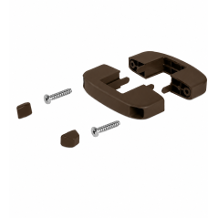 Staffa intermedia in plastica per pannelli rigidi 40x60 mm Marrone