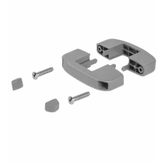 Staffa intermedia in plastica per pannelli rigidi 40x60 mm Grigio