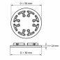 Sottobase in gomma per piedino regolabile 50 mm tampone EMFA GmbH