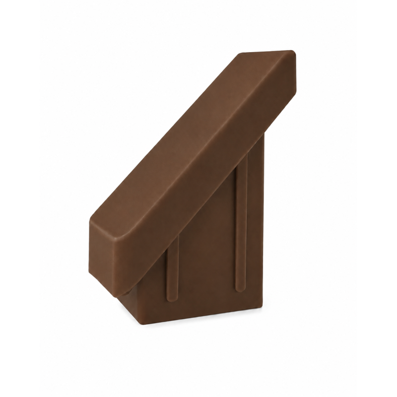 Tappo interno inclinato 45° per pali da recinzione 80x80 mm Marrone