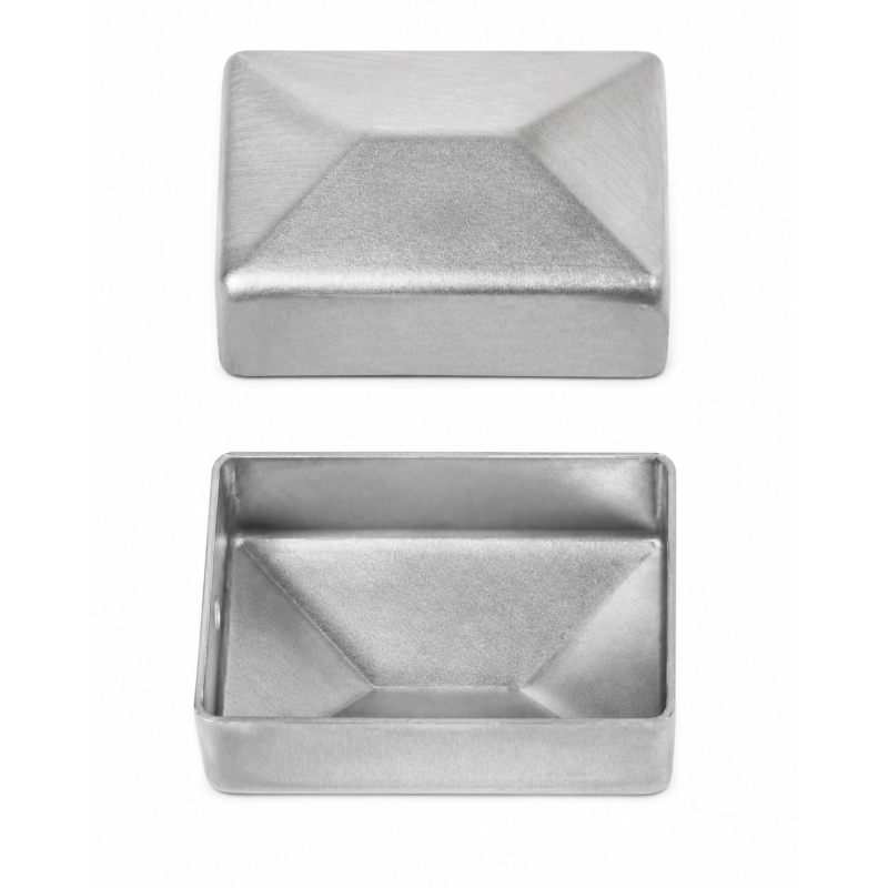 Tappo esterno rettangolare in acciaio grezzo 40x60 mm Argento Tappo esterno rettangolare in acciaio grezzo 40x60 mm Argento
