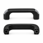 Maniglia ad arco con fori passanti e cappucci a filo 120 mm - d 6,5 mm - maniglia nera - cappucci Grigio Maniglia ad arco con fori passanti e cappucci a filo 120 mm - d 6,5 mm - maniglia nera - cappucci Grigio EMFA GmbH