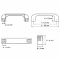 Maniglia ad arco con fori passanti e cappucci a filo 120 mm - d 8,5 mm - maniglia nera - cappucci Grigio Maniglia ad arco con fori passanti e cappucci a filo 120 mm - d 8,5 mm - maniglia nera - cappucci Grigio EMFA GmbH
