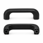 Maniglia ad arco con fori passanti e cappucci a filo 120 mm - d 8,5 mm - maniglia nera - cappucci Nero EMFA GmbH