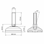 Piedino regolabile snodato rinforzato Ø60 M12x40 piede EMFA GmbH