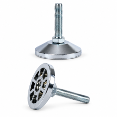 Piedino regolabile snodato cromato Ø50 M10x20 piede EMFA GmbH